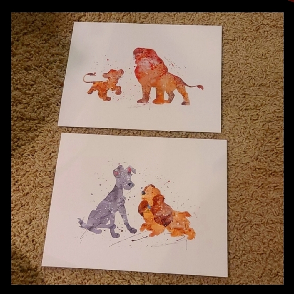Disney Wall Art 8x10 (Not Lot, Individuals)